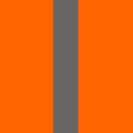 Orange zip gris